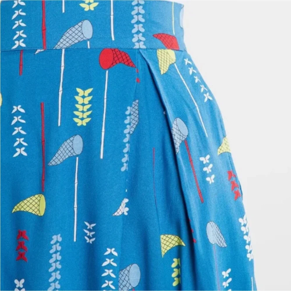 ModCloth Fever London Blue Butterfly Skirt 🦋 - Picture 6 of 16